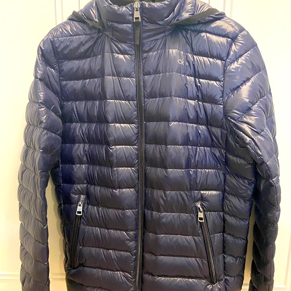 Men’s Calvin Klein Hooded Packable Down Jacket - Picture 3 of 6
